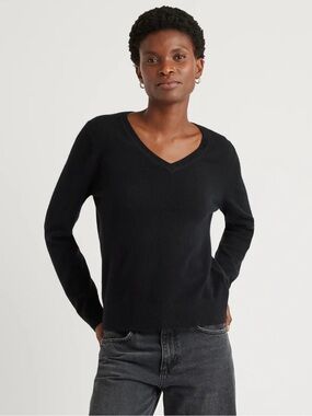 Quince Mongolian Cashmere V-Neck Sweater